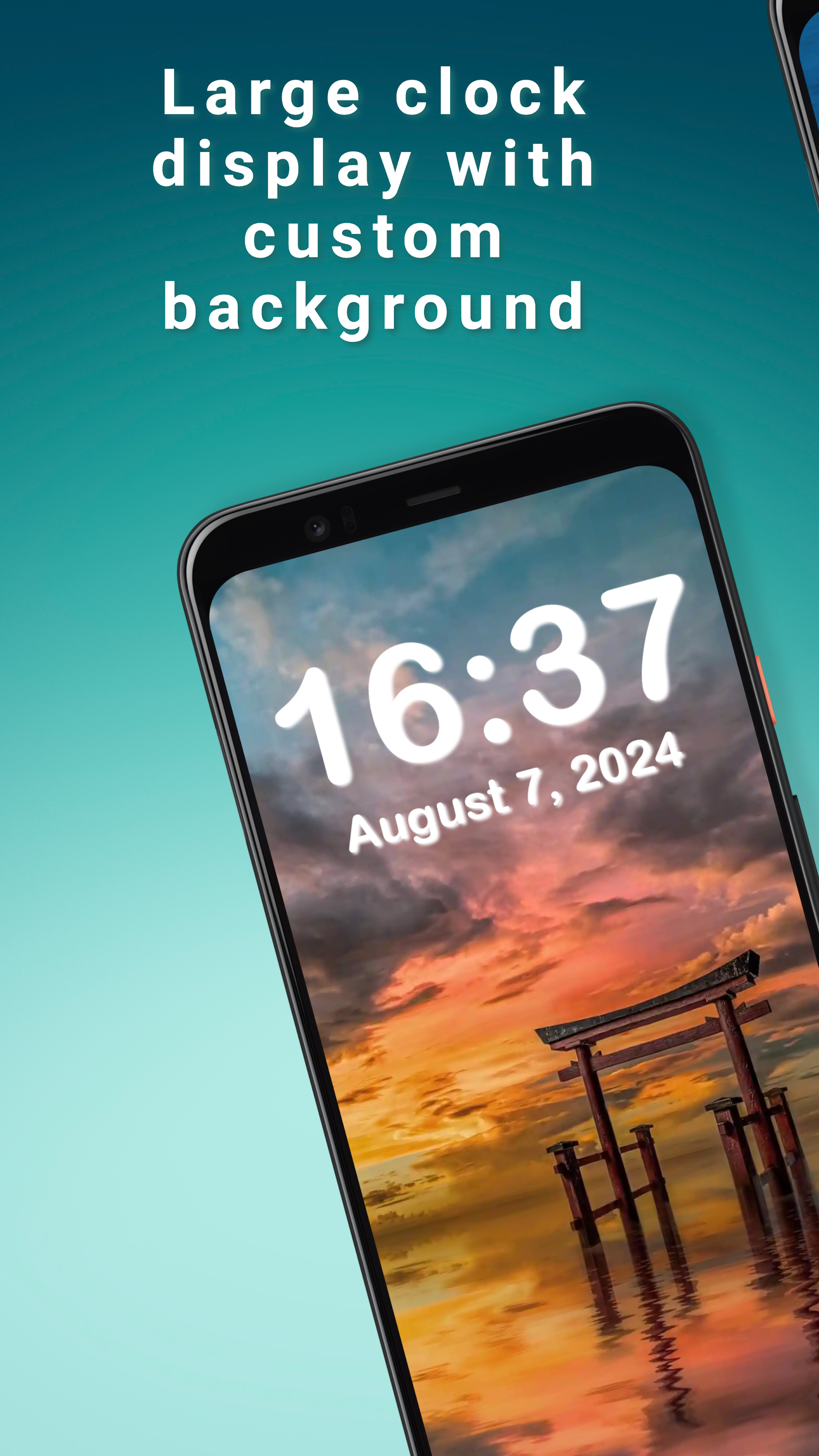 اسکرین شات 2 برنامه DIGI Clock & Wallpaper