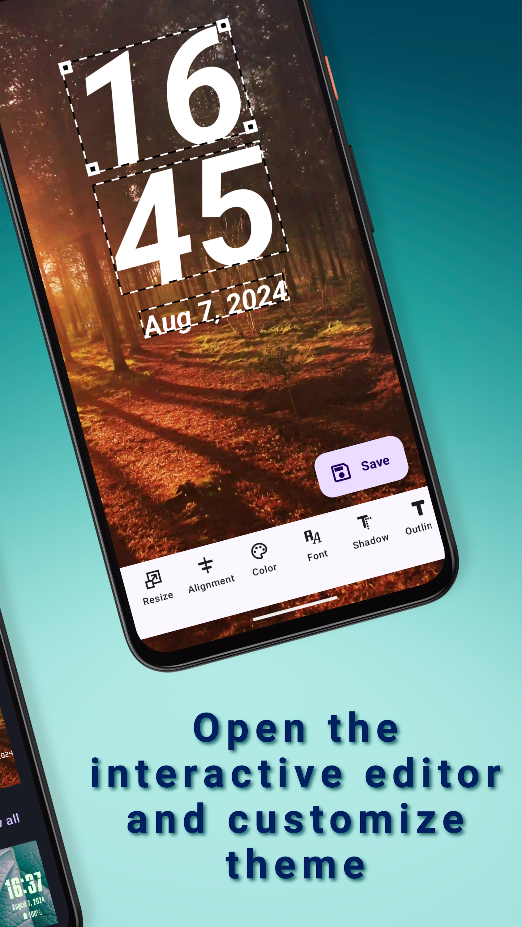اسکرین شات 5 برنامه DIGI Clock & Wallpaper