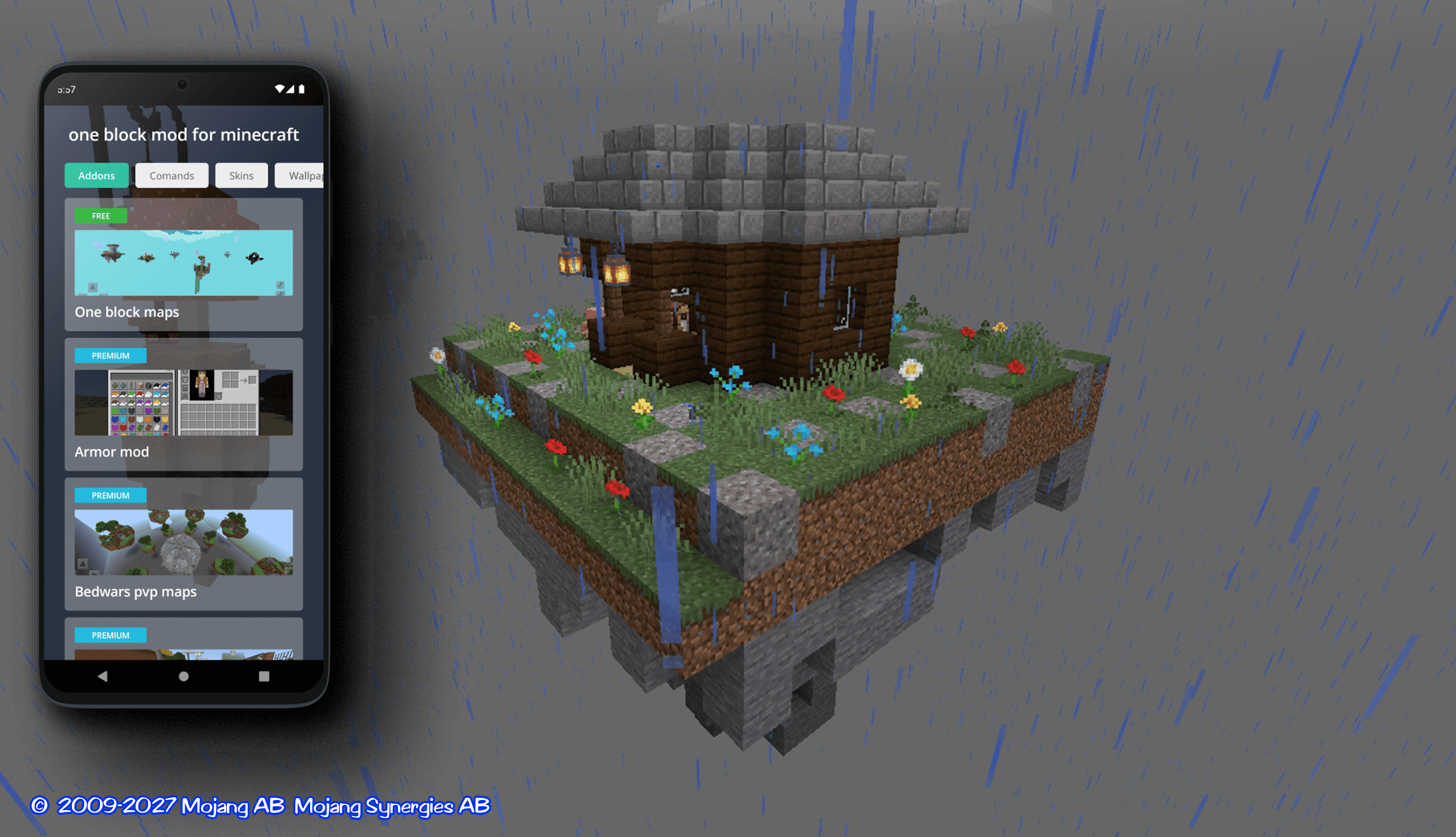 اسکرین شات 1 برنامه one block mod for minecraft