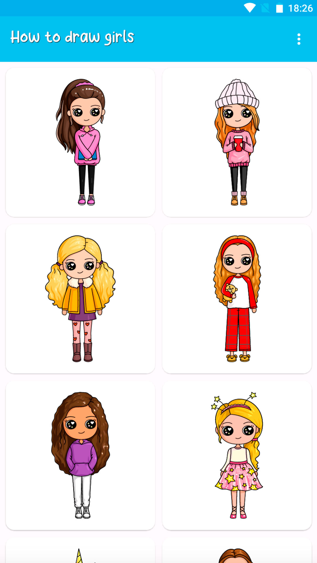 اسکرین شات 2 برنامه How to draw girls