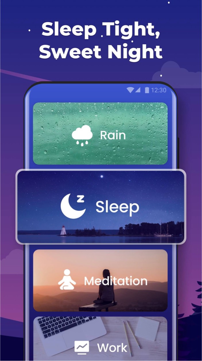 اسکرین شات 1 برنامه Sleep Sounds - Relax Music