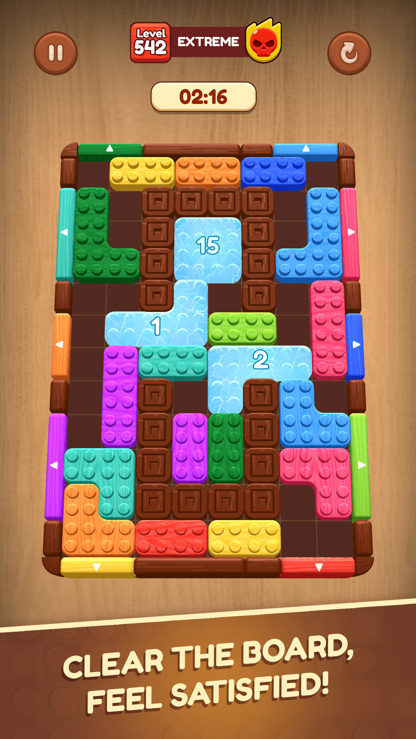 اسکرین شات 3 بازی Wooden Slide: Block Escape