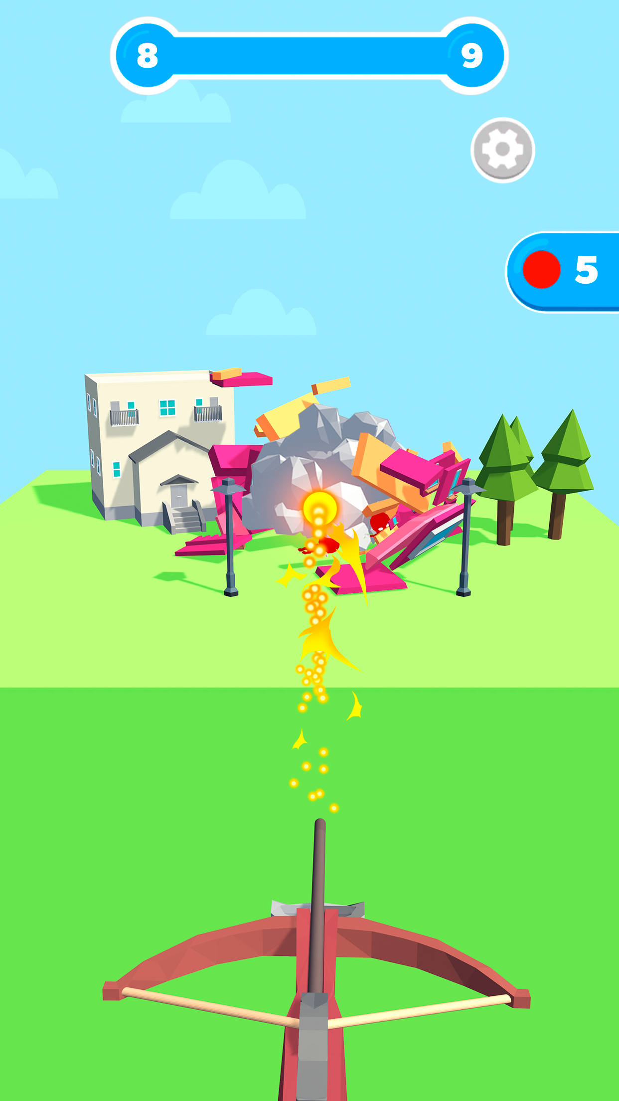 اسکرین شات 3 بازی Slingshot Smash-Shooting Range