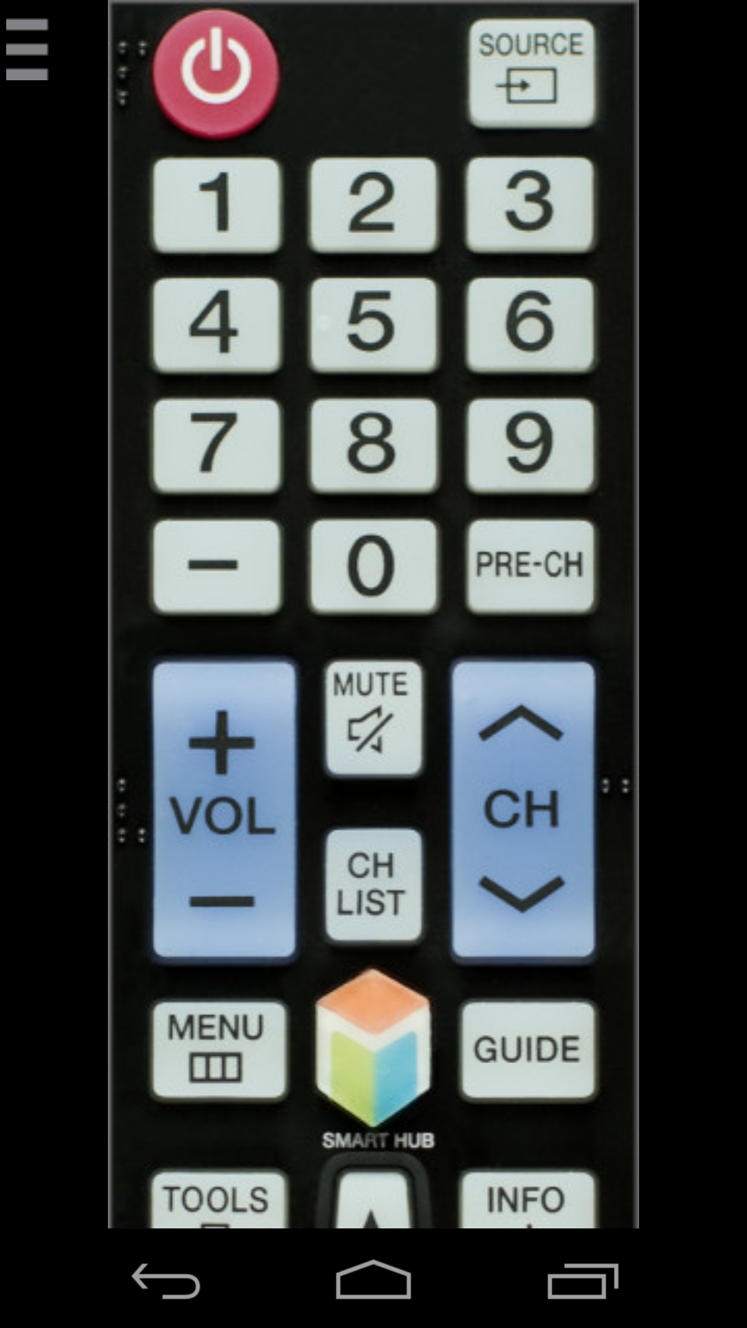 اسکرین شات 1 برنامه TV Remote for Samsung TV