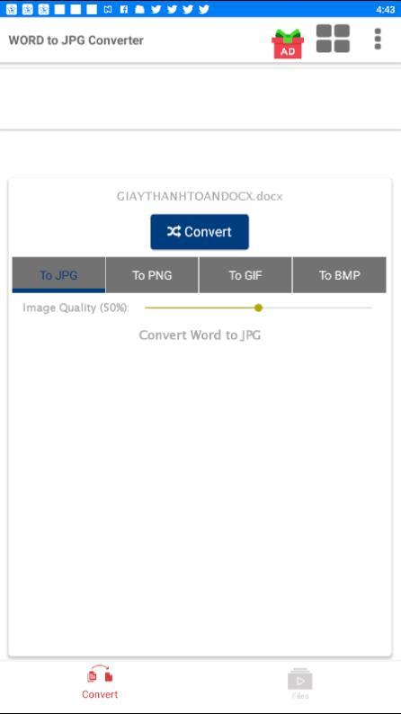 اسکرین شات 2 برنامه WORD to JPG Converter