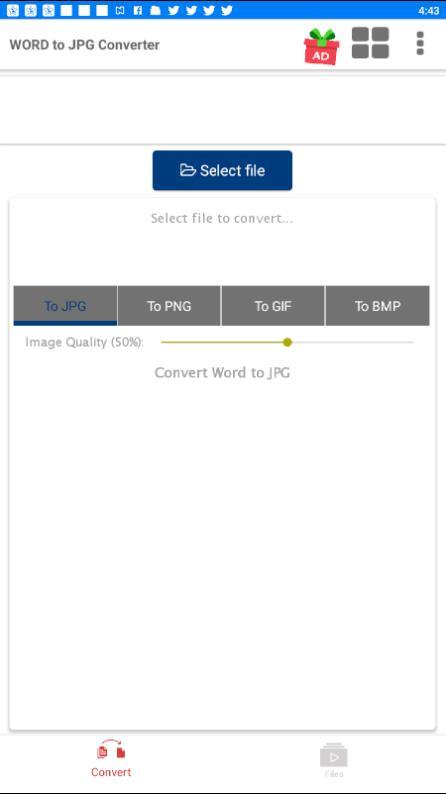 اسکرین شات 1 برنامه WORD to JPG Converter