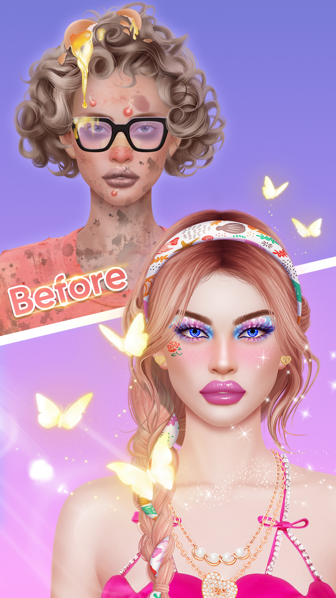 اسکرین شات 3 بازی Solitaire Makeup, Makeover