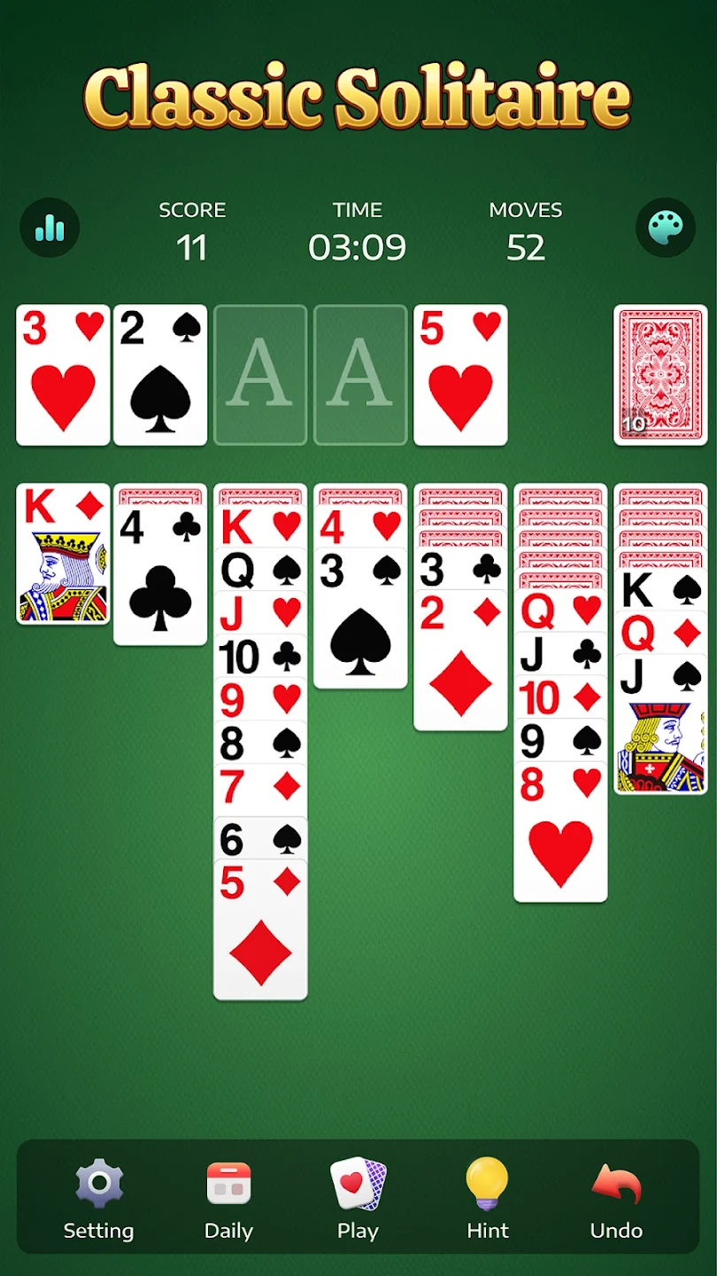 اسکرین شات 1 بازی Solitaire - Classic Card Games