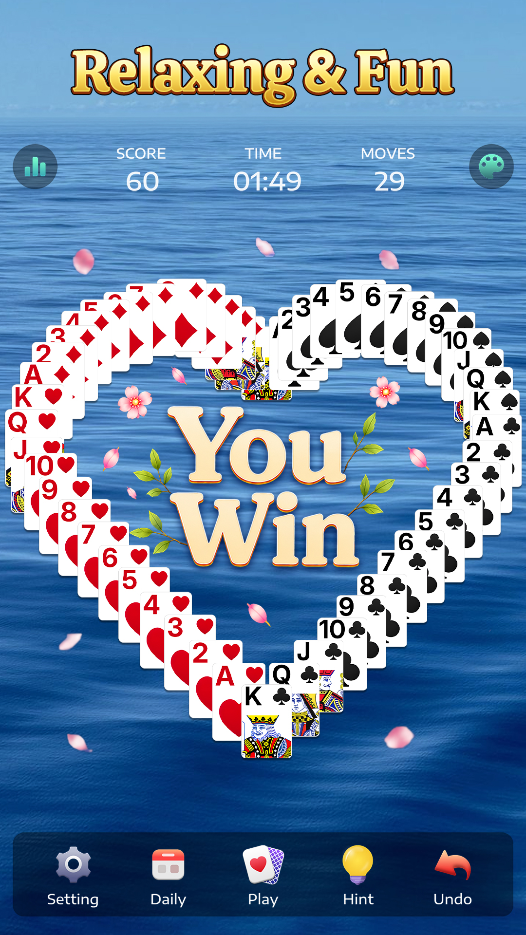 اسکرین شات 2 بازی Solitaire - Classic Card Games