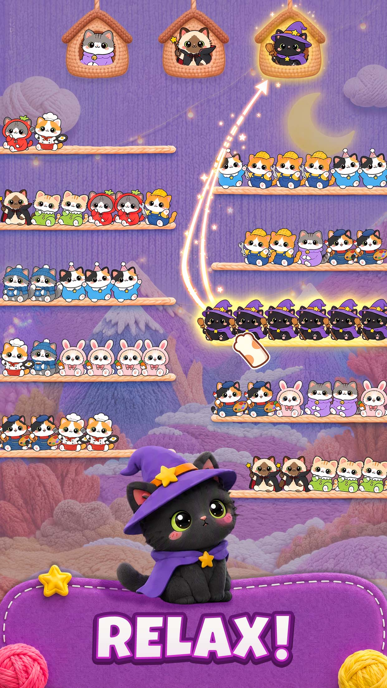 اسکرین شات 5 بازی Cutie Sort: Cat Sort Puzzle