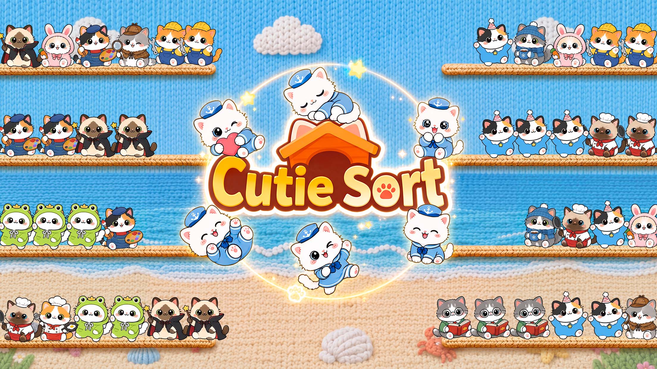 اسکرین شات 6 بازی Cutie Sort: Cat Sort Puzzle