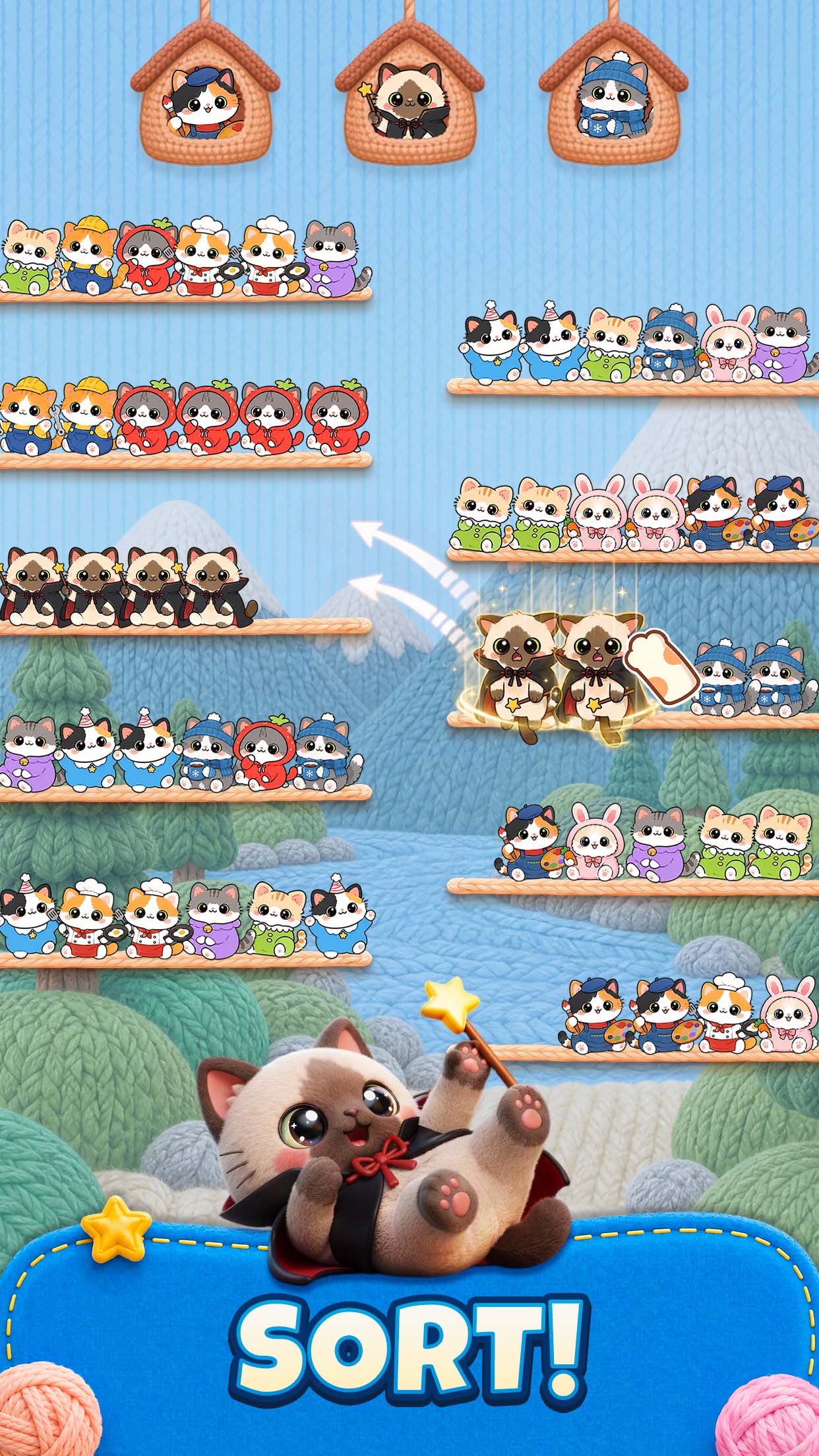 اسکرین شات 1 بازی Cutie Sort: Cat Sort Puzzle