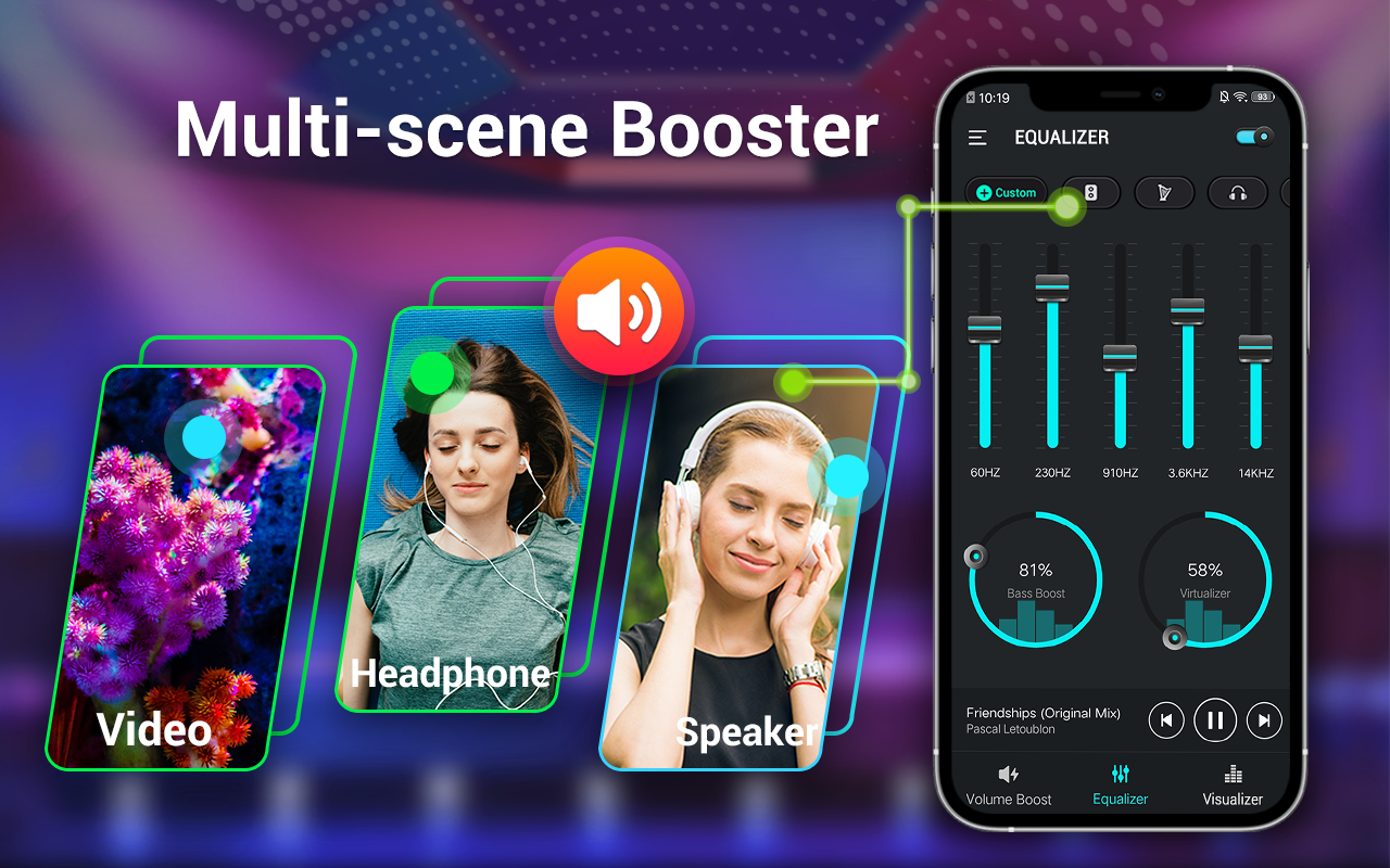 اسکرین شات 3 برنامه Equalizer-Bass Booster, Volume