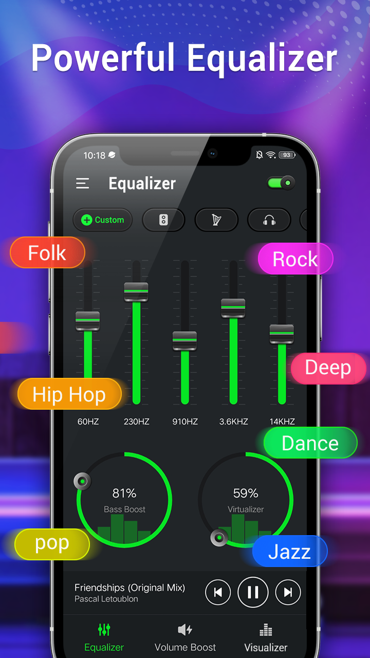 اسکرین شات 4 برنامه Equalizer-Bass Booster, Volume