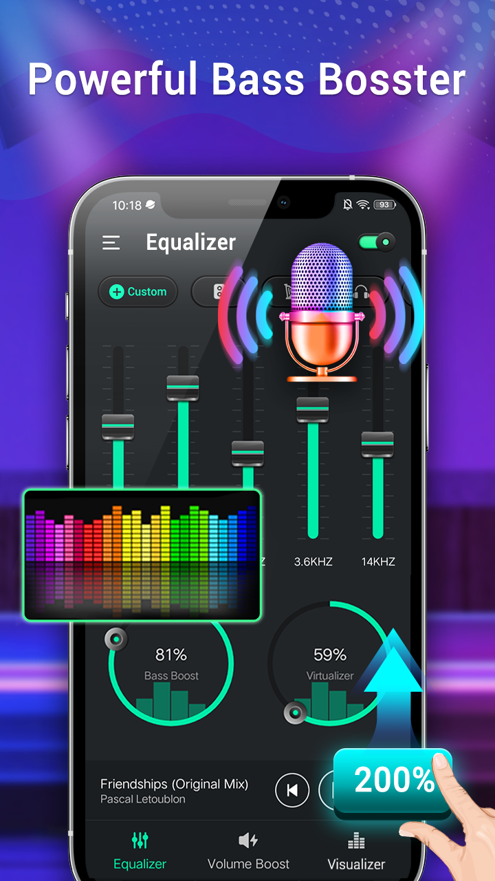 اسکرین شات 6 برنامه Equalizer-Bass Booster, Volume