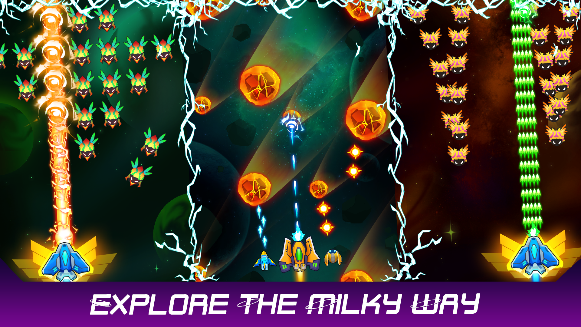اسکرین شات 2 بازی Insect Invaders: Space Shooter