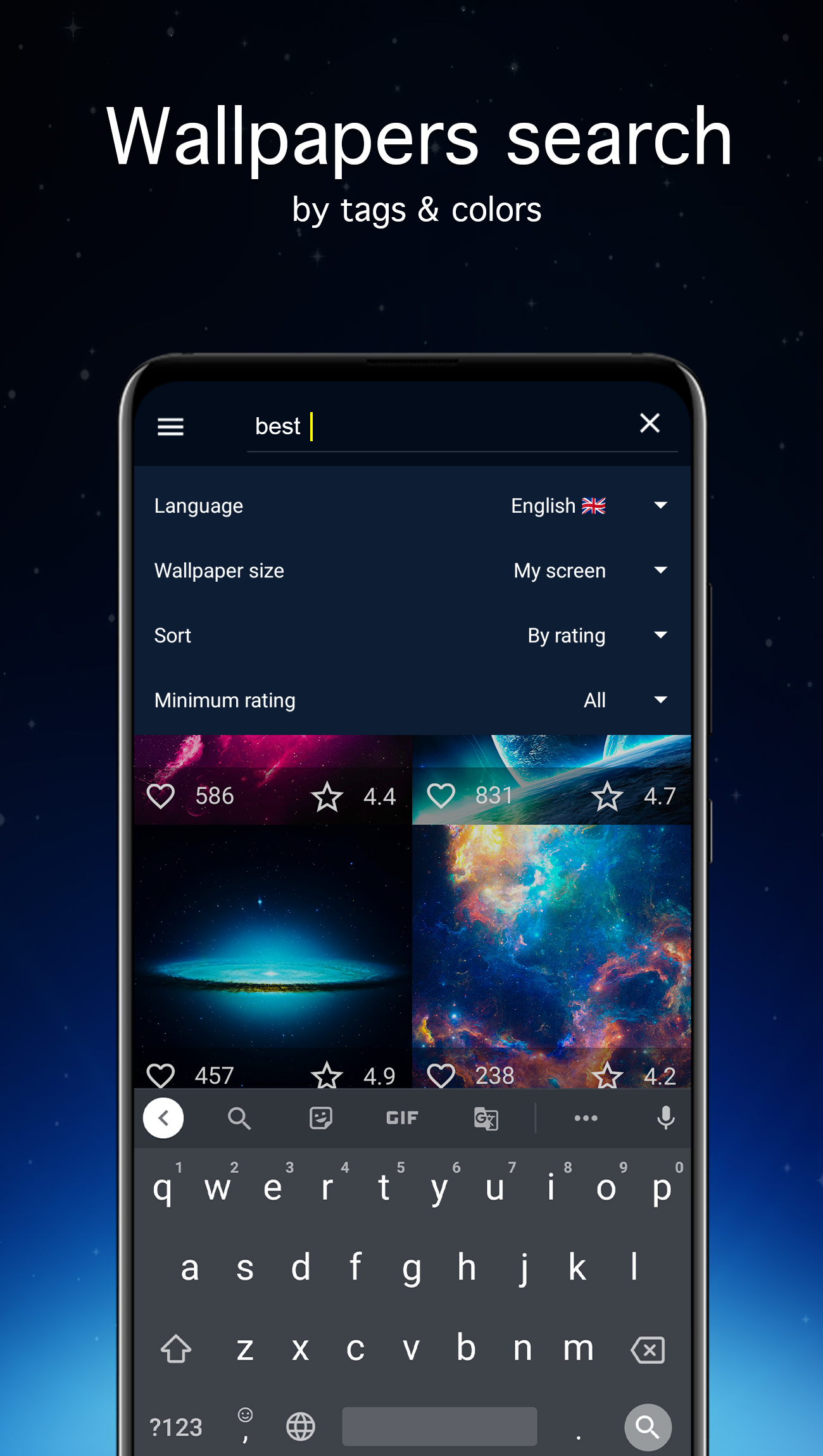 اسکرین شات 3 برنامه Space wallpapers 4K