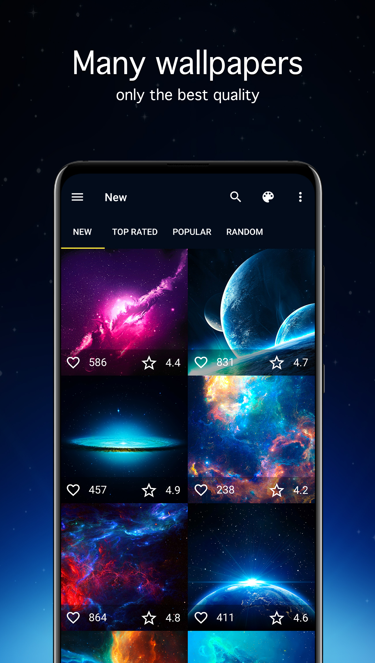 اسکرین شات 2 برنامه Space wallpapers 4K