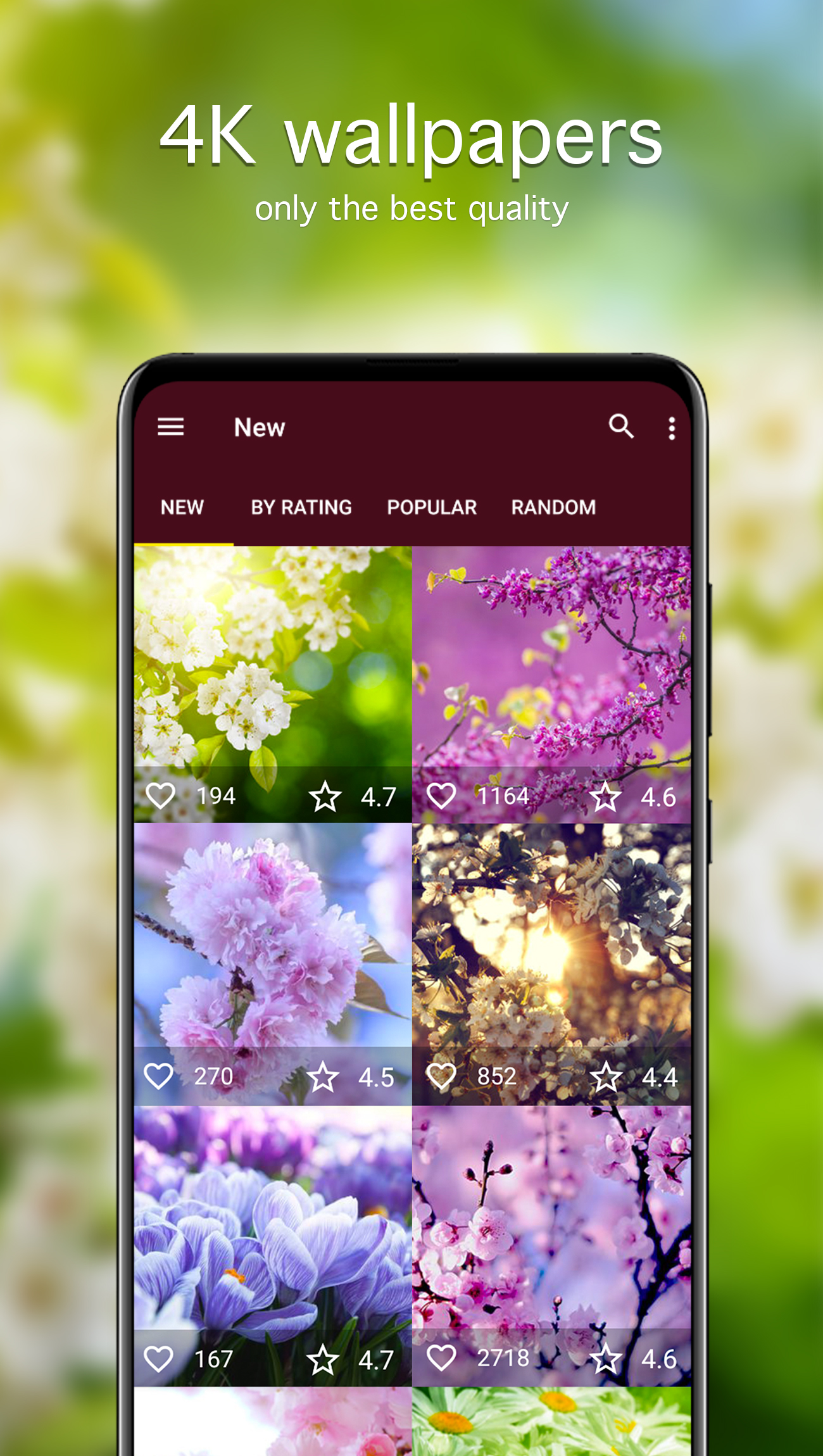 اسکرین شات 2 برنامه Spring Wallpapers 4K