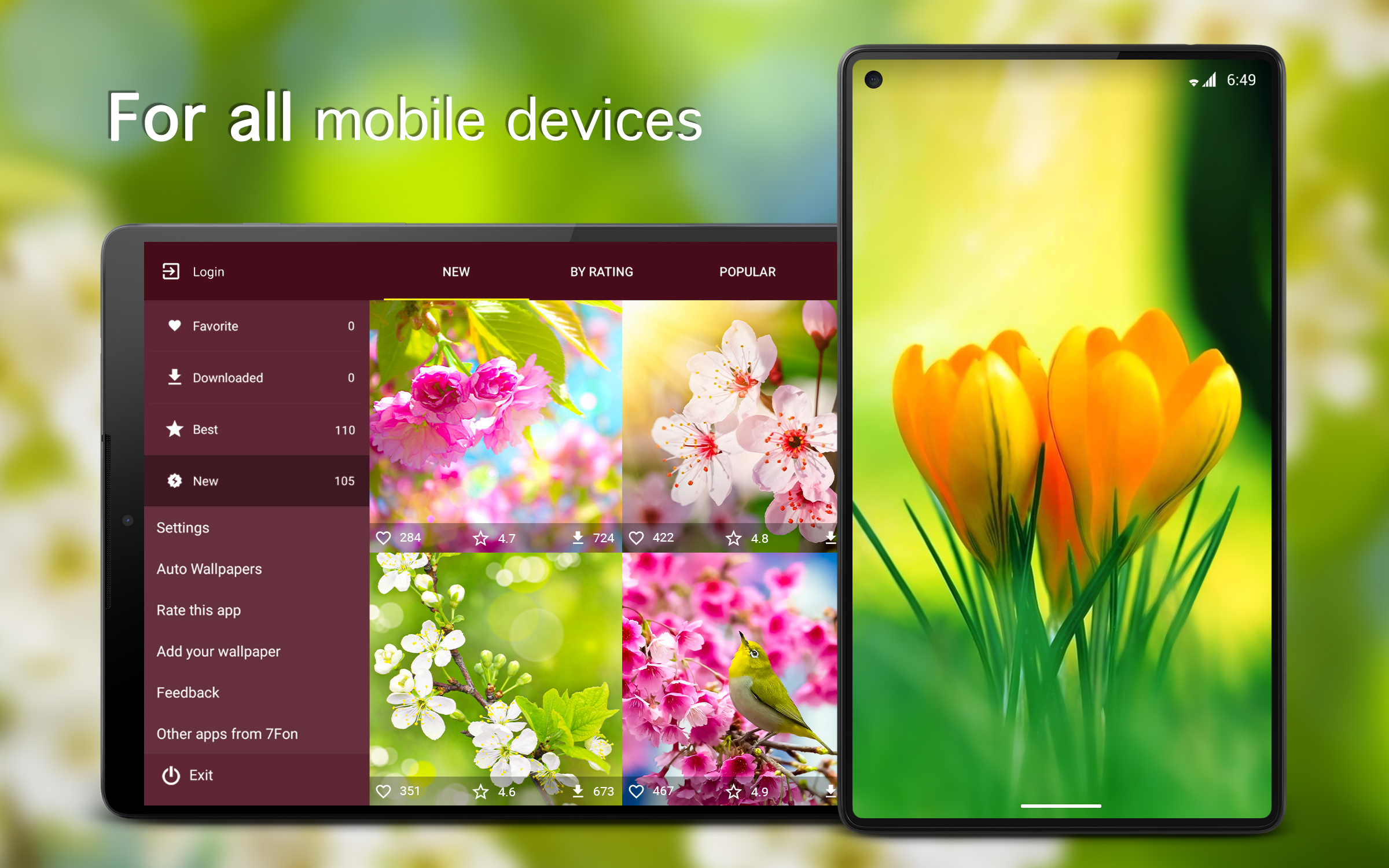 اسکرین شات 6 برنامه Spring Wallpapers 4K