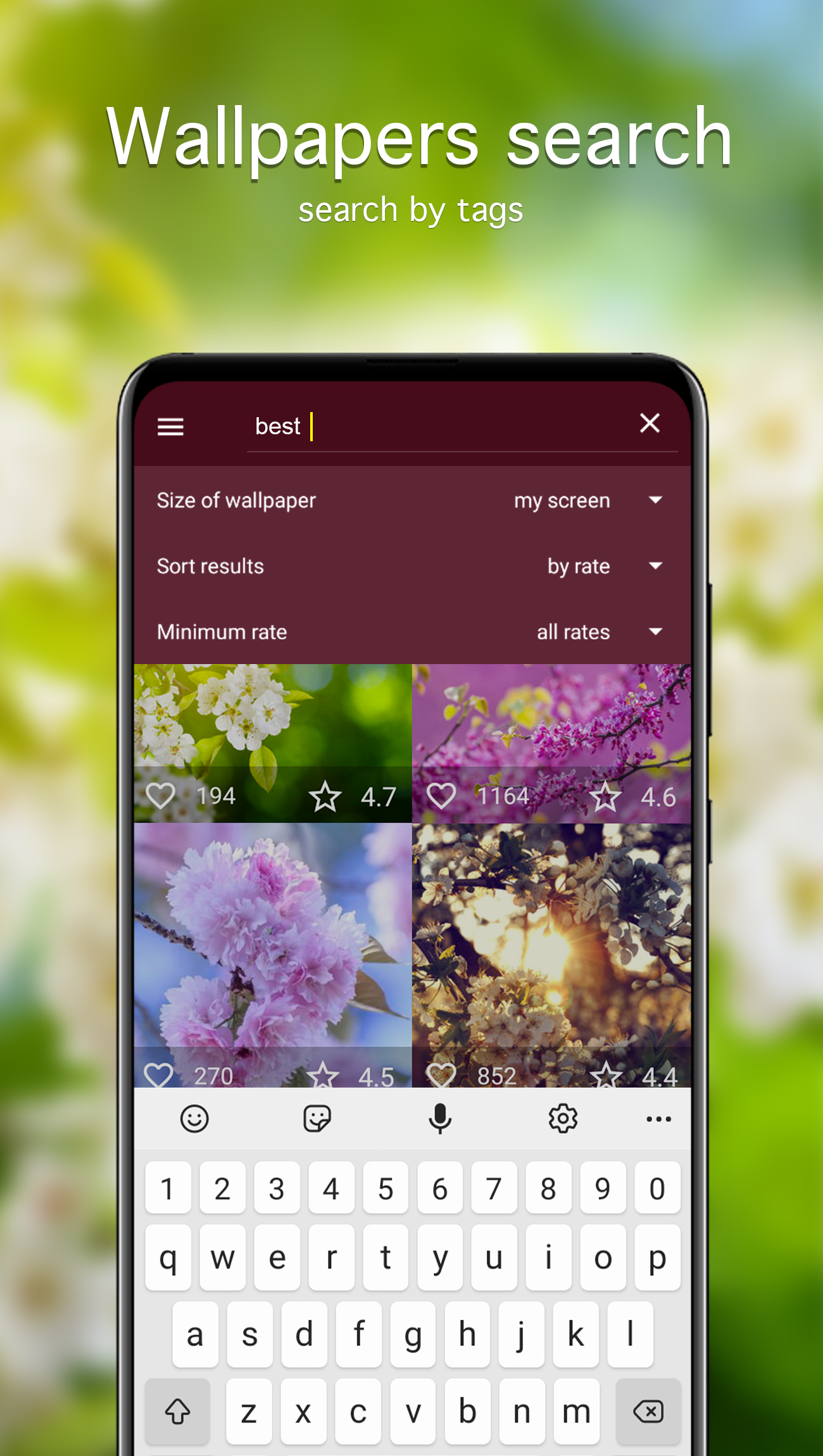 اسکرین شات 3 برنامه Spring Wallpapers 4K