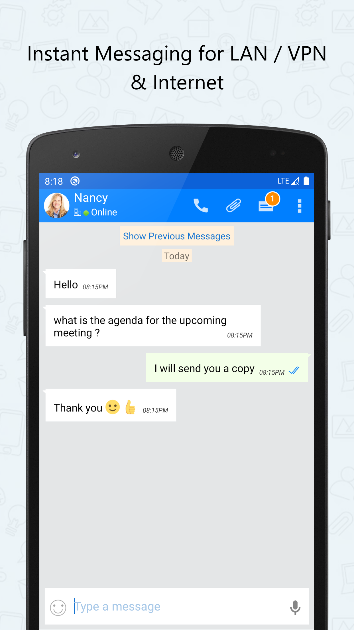اسکرین شات 4 برنامه Output Messenger