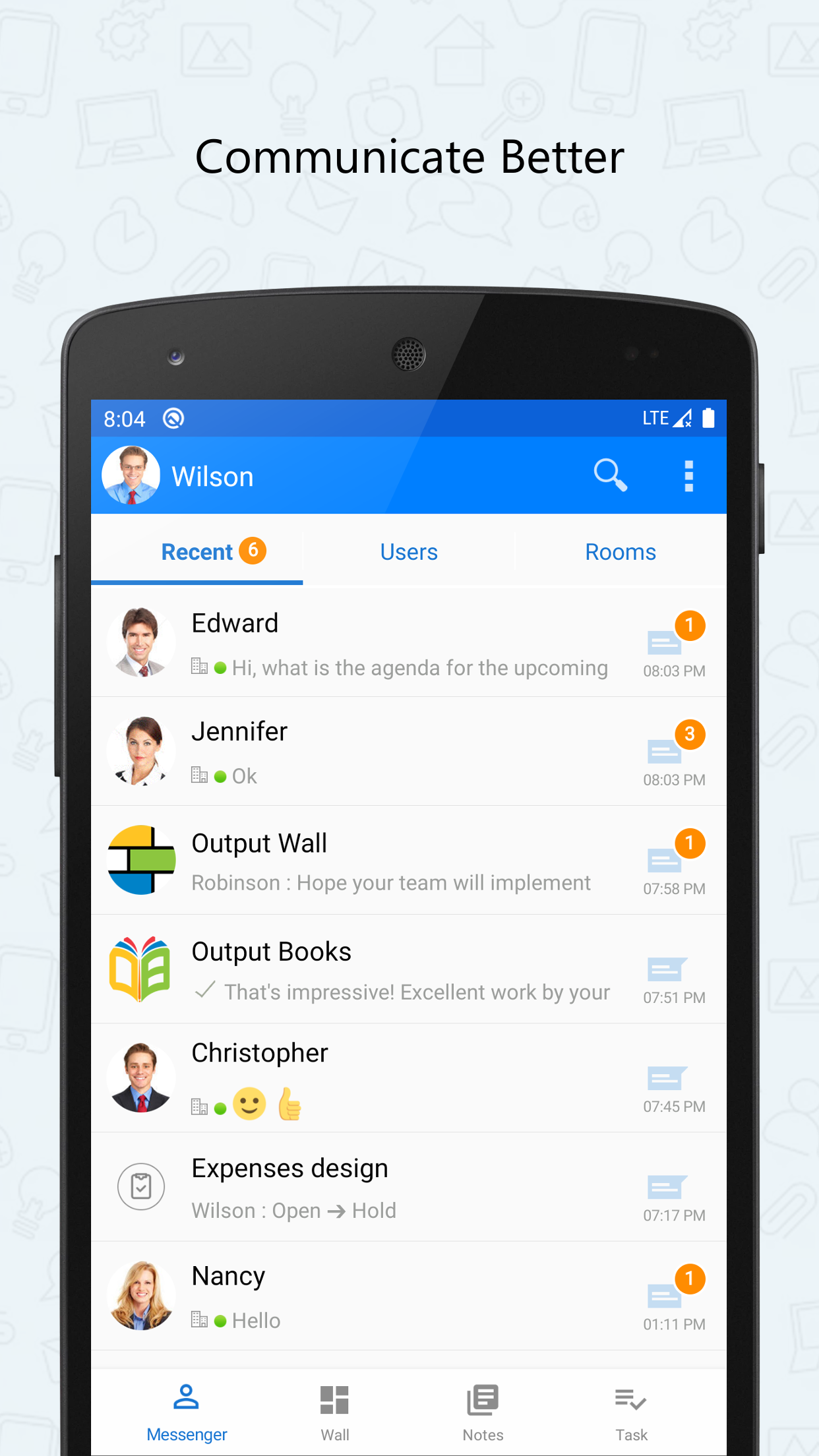 اسکرین شات 2 برنامه Output Messenger