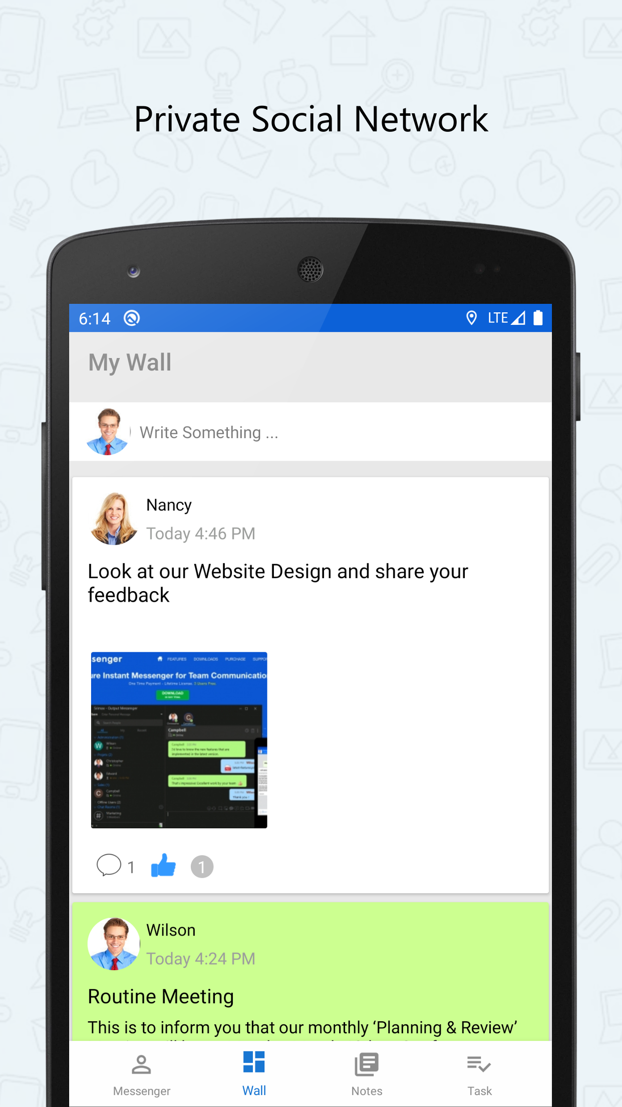 اسکرین شات 5 برنامه Output Messenger