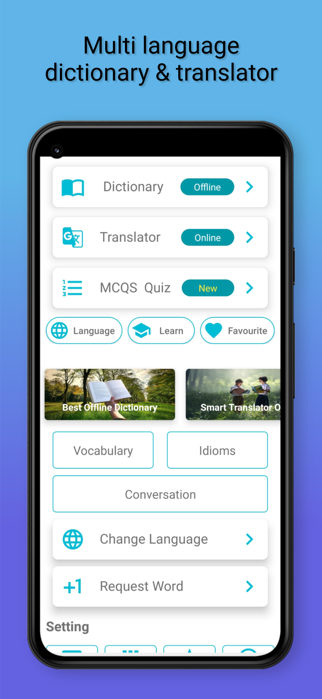 اسکرین شات 2 برنامه Offline dictionary  translator