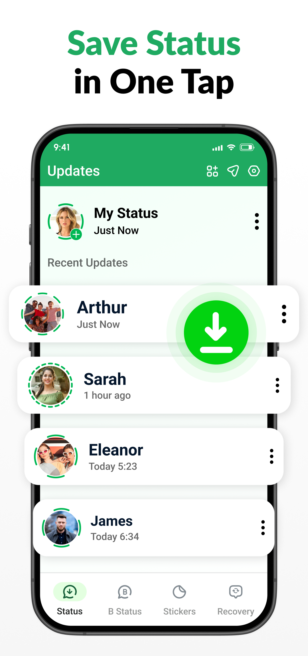 اسکرین شات 2 برنامه Status Saver: Video Saver