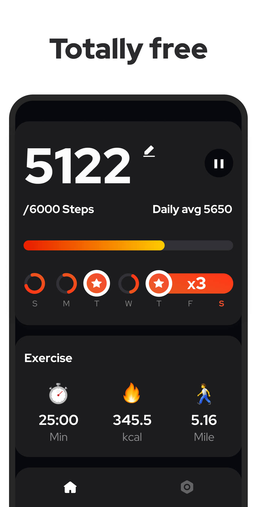 اسکرین شات 1 برنامه Step Counter - Pedometer