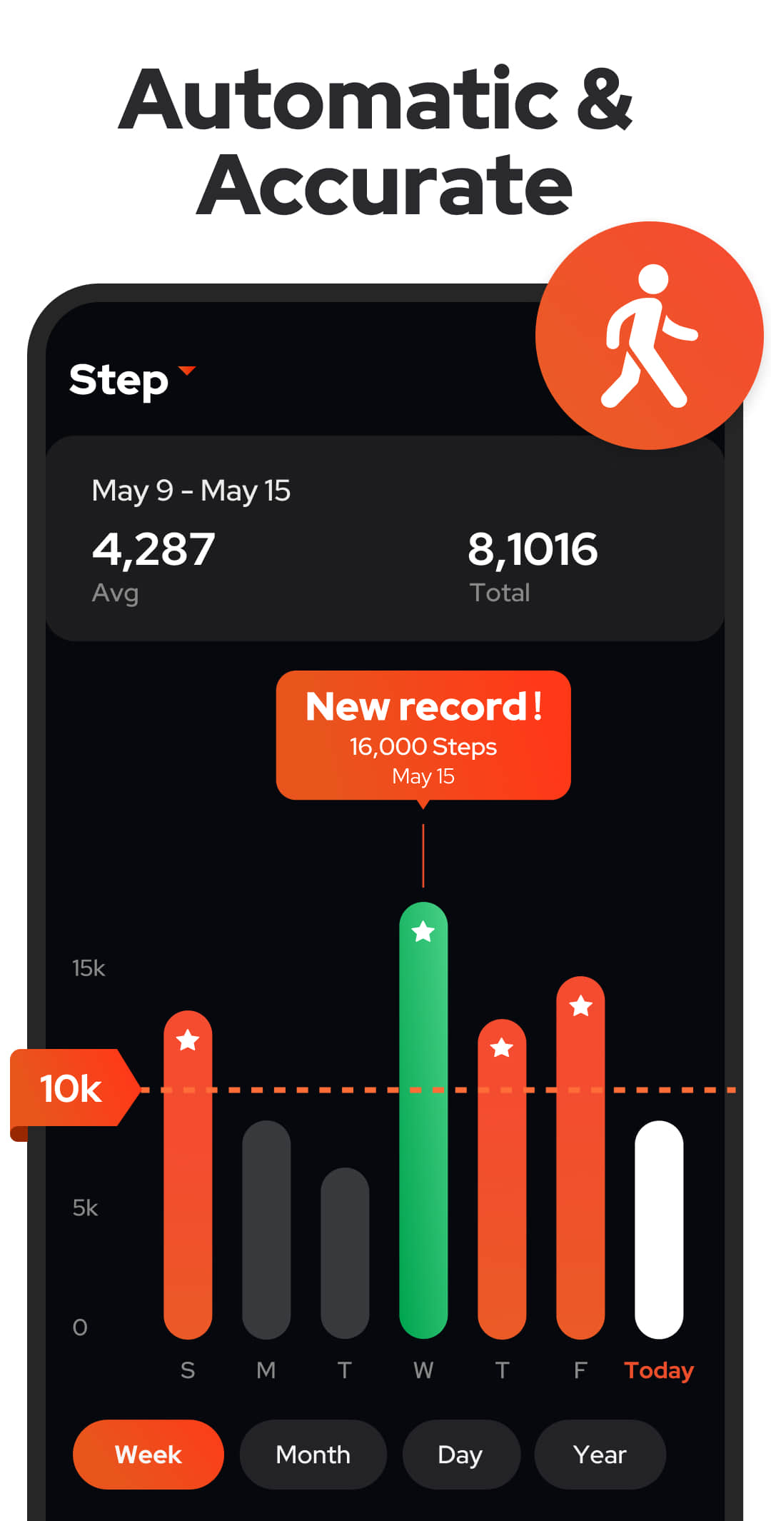 اسکرین شات 2 برنامه Step Counter - Pedometer