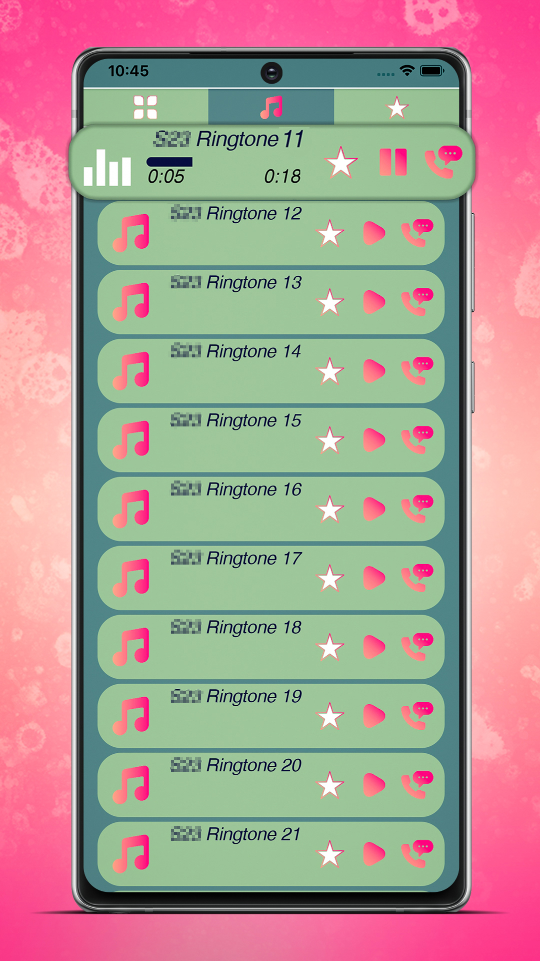 اسکرین شات 3 برنامه Galaxy S23 Ultra Ringtone