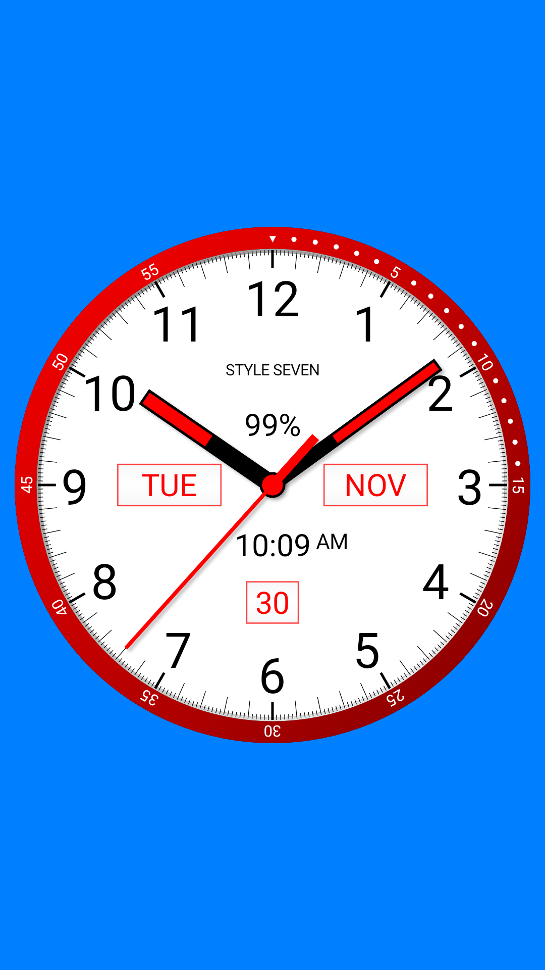 اسکرین شات 1 برنامه Color Analog Clock-7