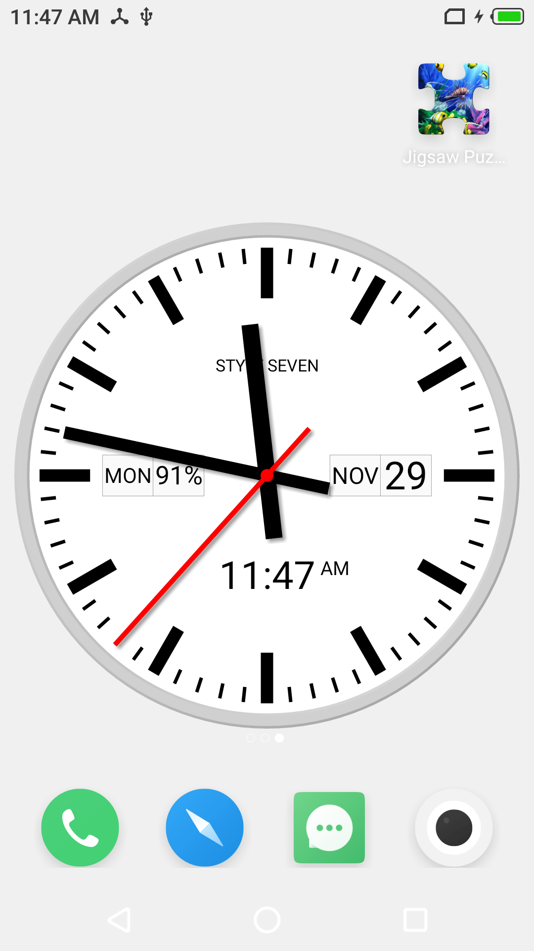 اسکرین شات 5 برنامه White Analog Clock-7