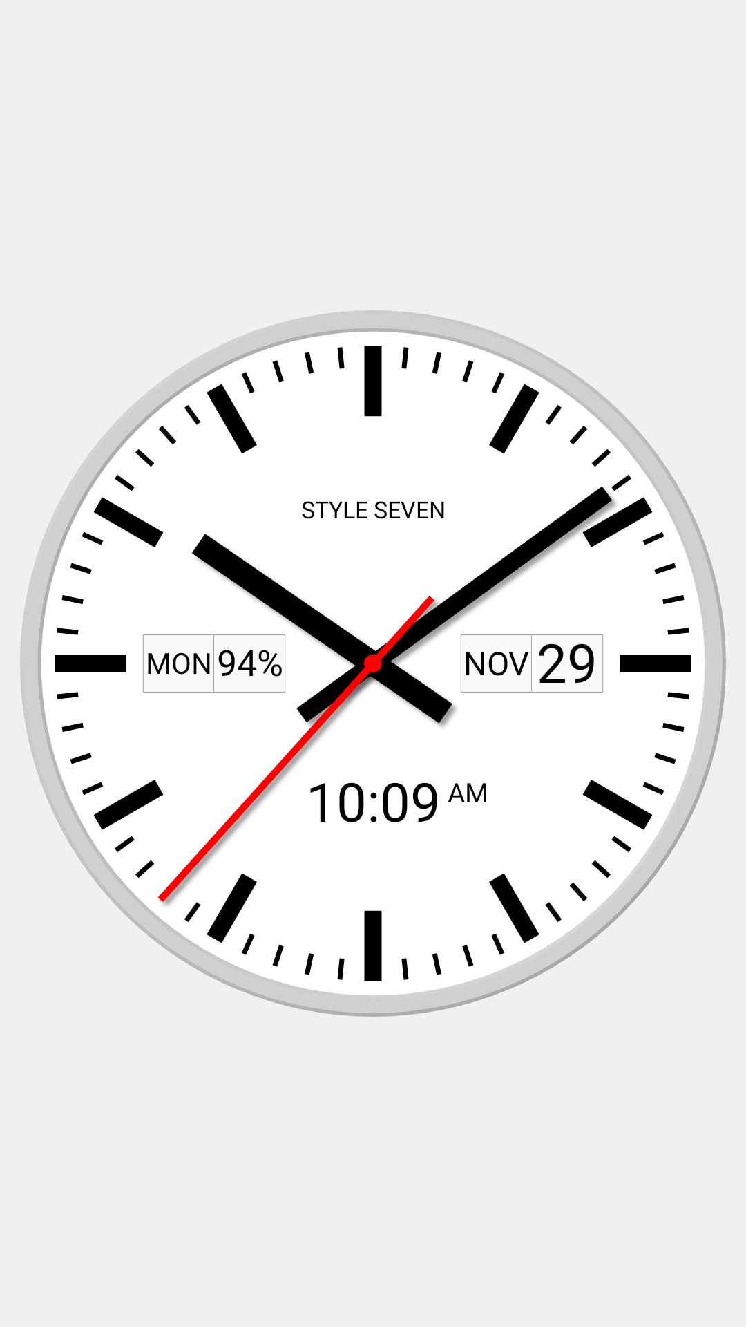 اسکرین شات 4 برنامه White Analog Clock-7