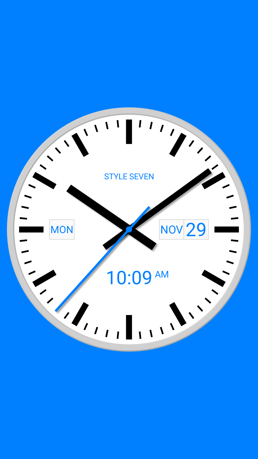 اسکرین شات 3 برنامه White Analog Clock-7