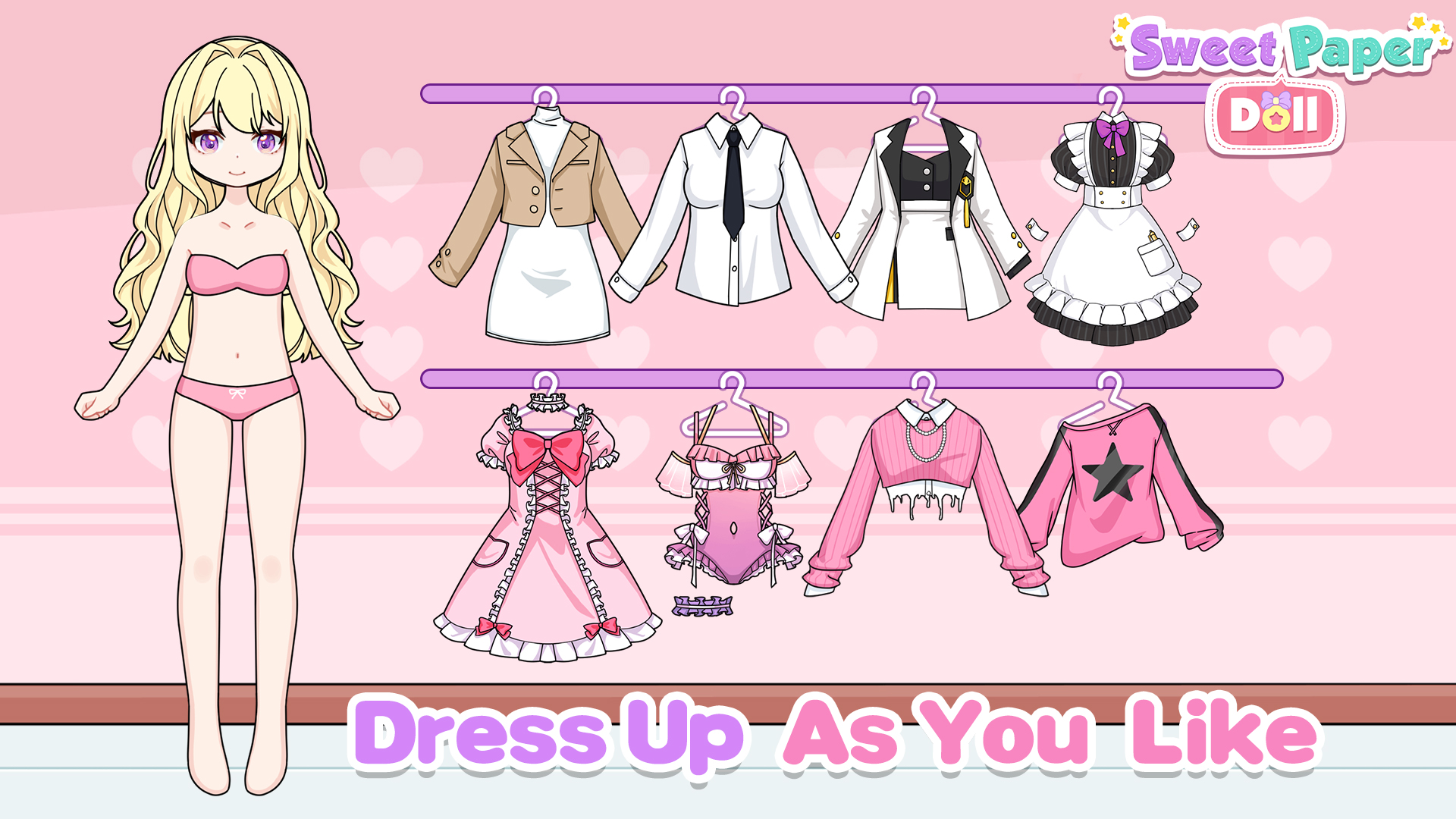 اسکرین شات 1 بازی Sweet Paper Doll: DIY Dress up