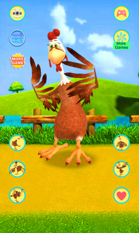 اسکرین شات 4 برنامه Talking Chicken: AI Pet Fun
