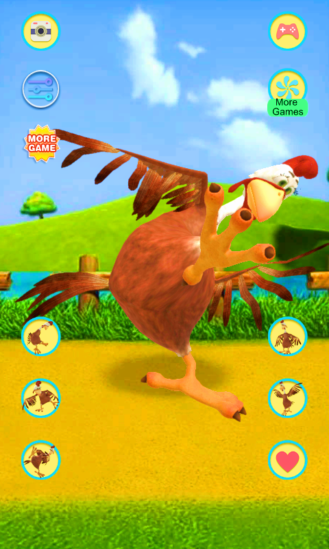 اسکرین شات 3 برنامه Talking Chicken: AI Pet Fun