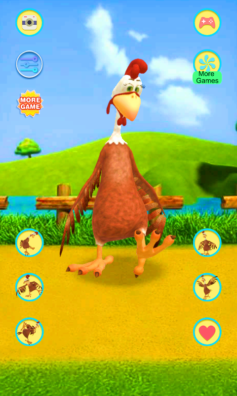 اسکرین شات 6 برنامه Talking Chicken: AI Pet Fun