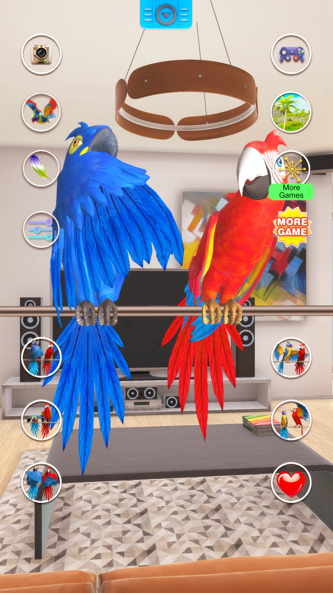 اسکرین شات 2 برنامه Talking Parrot Couple