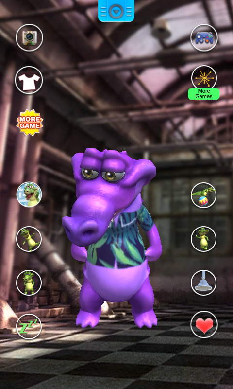 اسکرین شات 3 برنامه Talking Crocodile: AI Pet Game