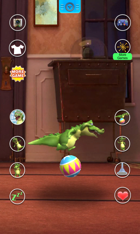 اسکرین شات 1 برنامه Talking Crocodile: AI Pet Game