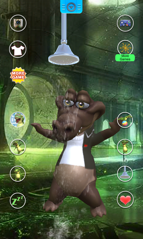اسکرین شات 2 برنامه Talking Crocodile: AI Pet Game