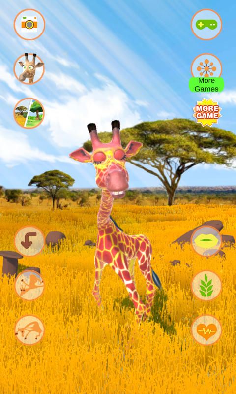 اسکرین شات 4 برنامه Talking Giraffe: Safari World