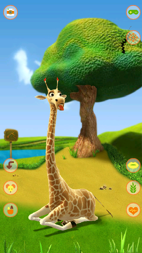 اسکرین شات 8 برنامه Talking Giraffe: Safari World