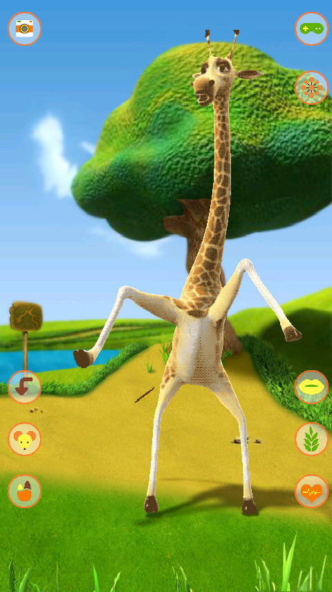 اسکرین شات 7 برنامه Talking Giraffe: Safari World