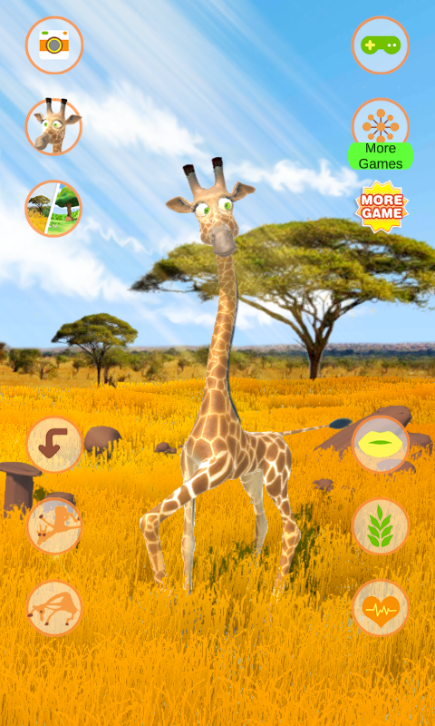 اسکرین شات 3 برنامه Talking Giraffe: Safari World