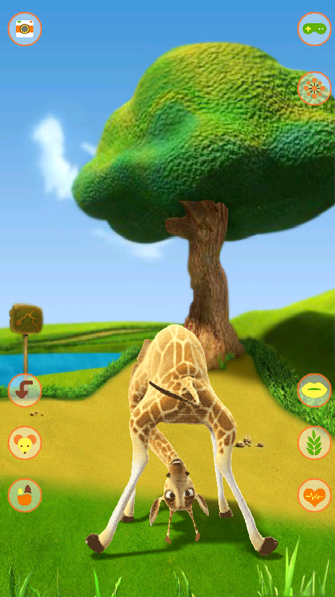 اسکرین شات 5 برنامه Talking Giraffe: Safari World